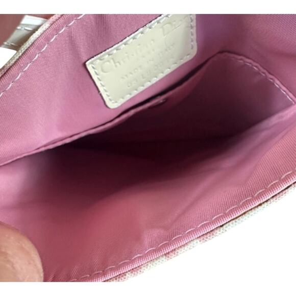 Christian Dior Pink Trotter Logo "1" Vintage Crossbody Pouch (CDXX200) - Picture 9 of 10